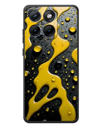 Чехол для Motorola Edge 70 Fusion Plus с картинкой «Жидкое желтое золото»
