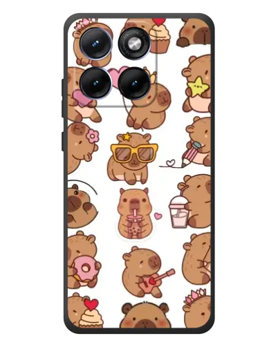Чехол для Motorola Edge 70 Fusion Plus с картинкой «Стикерпак с капибарами» Чехол для Motorola Edge 70 Fusion Plus с картинкой «Стикерпак с капибарами»