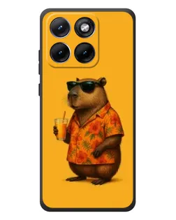 Чехол для Motorola Edge 70 Fusion Plus с картинкой «Капибара на отдыхе»