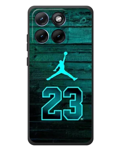 Чехол для Motorola Edge 70 Fusion с картинкой «Jordan Cyan 23»