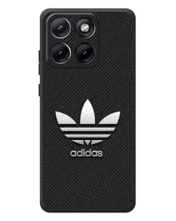 Чехол для Motorola Edge 70 Fusion с картинкой «Adidas Карбоновая текстура»