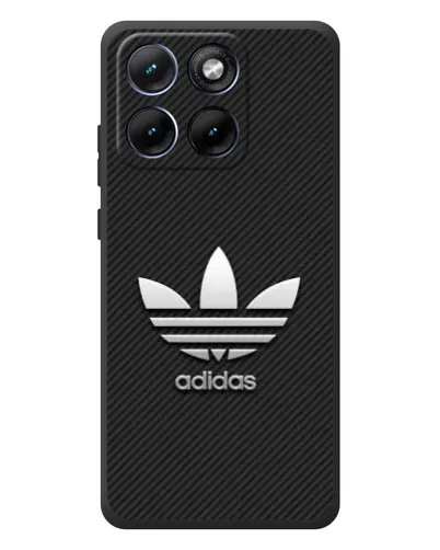Чехол для Motorola Edge 70 Fusion с картинкой «Adidas Карбоновая текстура»