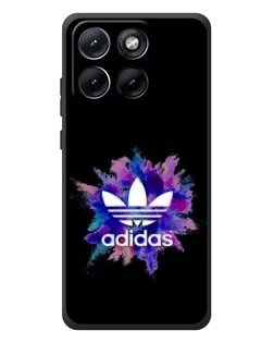Чехол для Motorola Edge 70 Fusion с картинкой «Взрыв красок Adidas»