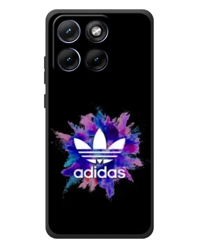 Чехол для Motorola Edge 70 Fusion с картинкой «Взрыв красок Adidas»