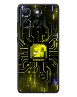 Чехол для Motorola Edge 70 Fusion с картинкой «Nike — золотая искра» Чехол для Motorola Edge 70 Fusion с картинкой «Nike — золотая искра»