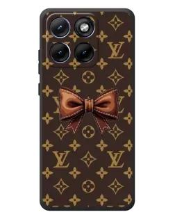 Чехол для Motorola Edge 70 Fusion с картинкой «LV с бантом»
