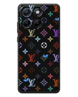 Чехол для Motorola Edge 70 Fusion с картинкой «Цветная монограмма LV»