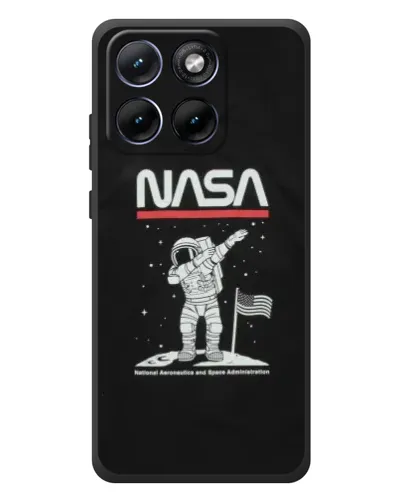 Чехол для Motorola Edge 70 Fusion с картинкой «NASA — шагаем по Луне» Чехол для Motorola Edge 70 Fusion с картинкой «NASA — шагаем по Луне»