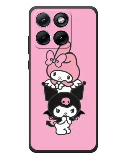 Чехол для Motorola Edge 70 Fusion с картинкой «My Melody и Kuromi»