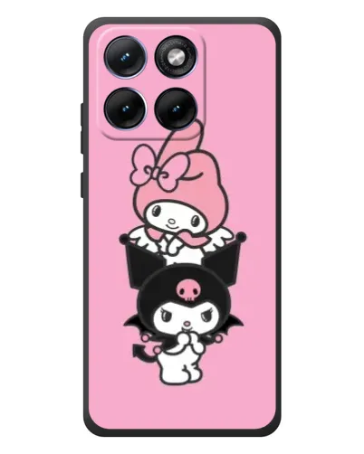 Чехол для Motorola Edge 70 Fusion с картинкой «My Melody и Kuromi»