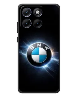 Чехол для Motorola Edge 70 Fusion с картинкой «BMW — неоновое сияние»