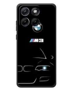 Чехол для Motorola Edge 70 Fusion с картинкой «Минималистичный принт BMW M3»