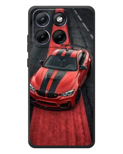 Чехол для Motorola Edge 70 Fusion с картинкой «BMW на красной дорожке» Чехол для Motorola Edge 70 Fusion с картинкой «BMW на красной дорожке»