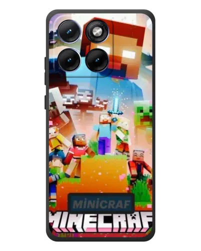 Чехол для Motorola Edge 70 Fusion с картинкой «Minecraft герои игры»