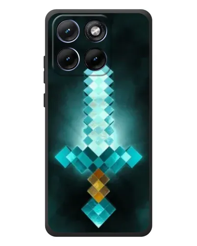 Чехол для Motorola Edge 70 Fusion с картинкой «Алмазный меч неон»