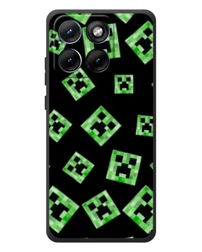 Чехол для Motorola Edge 70 Fusion с картинкой «Паттерн с криперами»