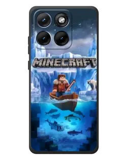 Чехол для Motorola Edge 70 Fusion с картинкой «Minecraft ледяной мир»