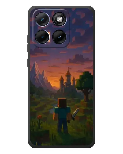 Чехол для Motorola Edge 70 Fusion с картинкой «Стив у башни»
