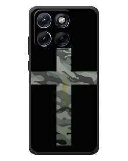 Чехол для Motorola Edge 70 Fusion с картинкой «Милитари Крест»