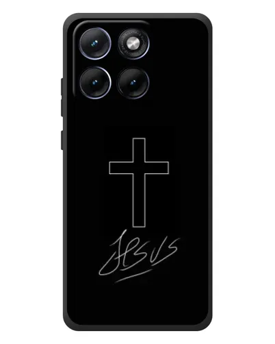 Чехол для Motorola Edge 70 Fusion с картинкой «Графический крест Jesus» Чехол для Motorola Edge 70 Fusion с картинкой «Графический крест Jesus»