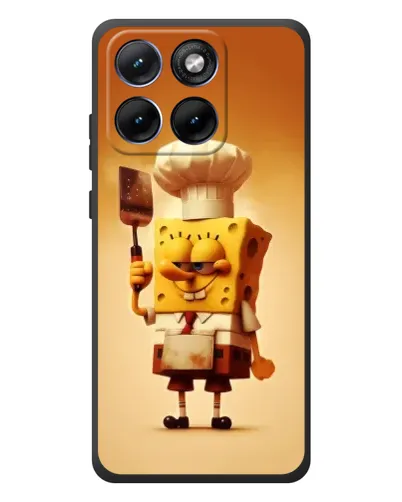 Чехол для Motorola Edge 70 Fusion с картинкой «Губка Боб повар»