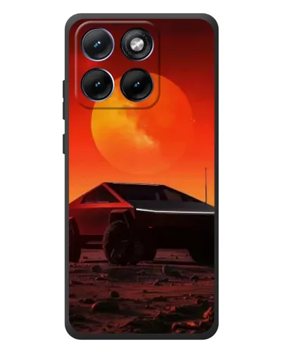 Чехол для Motorola Edge 70 Fusion с картинкой «Cybertruck на Марсе»