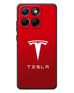 Чехол для Motorola Edge 70 Fusion с картинкой «Tesla Red Classic»