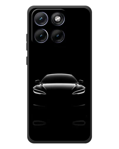 Чехол для Motorola Edge 70 Fusion с картинкой «Силуэт Tesla Night»