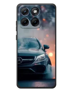 Чехол для Motorola Edge 70 Fusion с картинкой «Mercedes — ночной город»