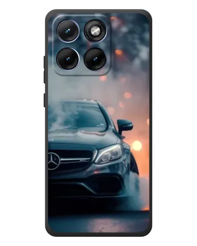 Чехол для Motorola Edge 70 Fusion с картинкой «Mercedes — ночной город»