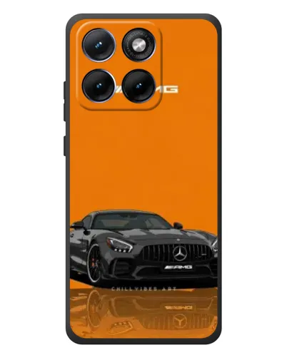 Чехол для Motorola Edge 70 Fusion с картинкой «Оранжевый Mercedes AMG»