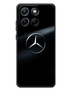 Чехол для Motorola Edge 70 Fusion с картинкой «Mercedes на металле»