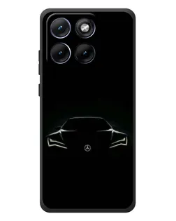 Чехол для Motorola Edge 70 Fusion с картинкой «Mercedes — силуэт авто»