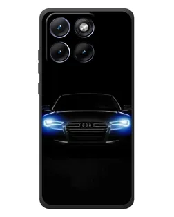 Чехол для Motorola Edge 70 Fusion с картинкой «Audi в неоне»