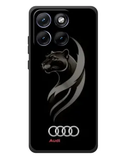 Чехол для Motorola Edge 70 Fusion с картинкой «Графика — пантера и Audi»