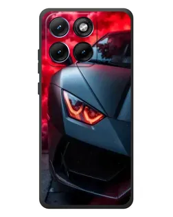 Чехол для Motorola Edge 70 Fusion с картинкой «Lamborghini красное сияние»
