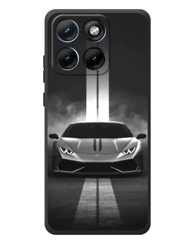 Чехол для Motorola Edge 70 Fusion с картинкой «Lamborghini симметрия дорог»