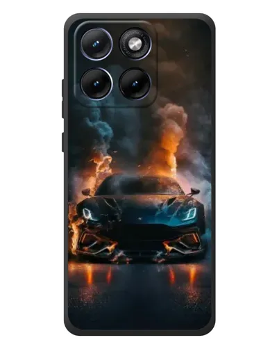 Чехол для Motorola Edge 70 Fusion с картинкой «Lamborghini дымная эстетика»
