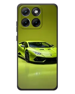 Чехол для Motorola Edge 70 Fusion с картинкой «Салатовый Lamborghini Huracan»