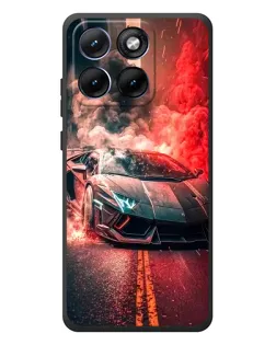 Чехол для Motorola Edge 70 Fusion с картинкой «Lamborghini красный дым»