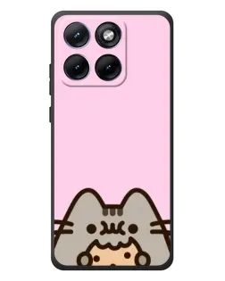 Чехол для Motorola Edge 70 Fusion с картинкой «Pusheen и печенье»