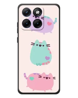 Чехол для Motorola Edge 70 Fusion с картинкой «Pusheen трио»