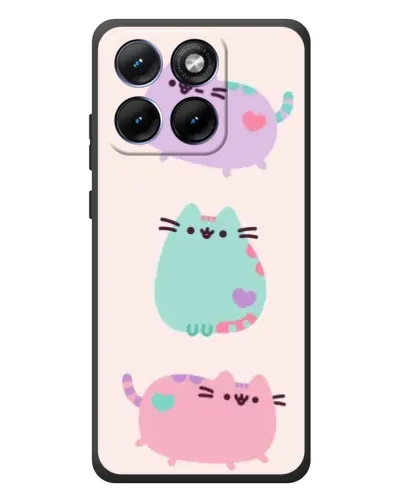 Чехол для Motorola Edge 70 Fusion с картинкой «Pusheen трио»