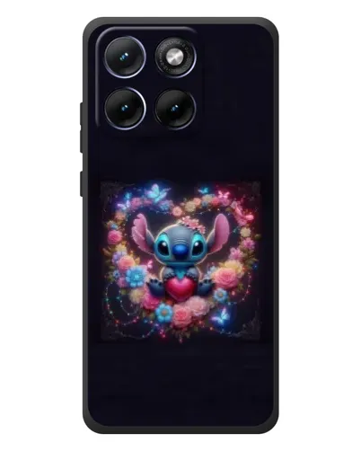 Чехол для Motorola Edge 70 Fusion с картинкой «Stitch в цветах» Чехол для Motorola Edge 70 Fusion с картинкой «Stitch в цветах»