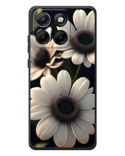Чехол для Motorola Edge 70 Fusion с картинкой «Белые маргаритки макро»
