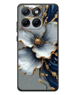 Чехол для Motorola Edge 70 Fusion с картинкой «Белый цветок и золотой флюид» Чехол для Motorola Edge 70 Fusion с картинкой «Белый цветок и золотой флюид»