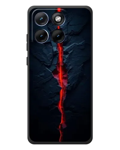 Чехол для Motorola Edge 70 Fusion с картинкой «Kрасная лавовая трещина»
