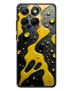 Чехол для Motorola Edge 70 Fusion с картинкой «Жидкое желтое золото»