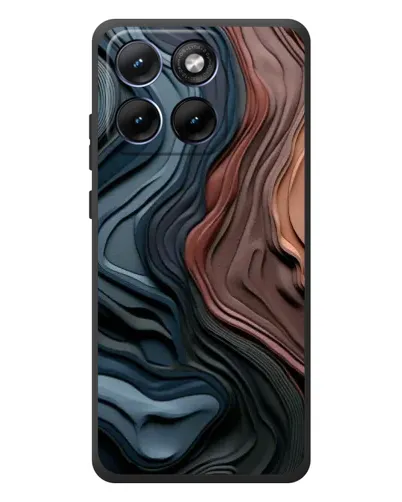 Чехол для Motorola Edge 70 Fusion с картинкой «Цветные волны каньона»