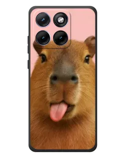 Чехол для Motorola Edge 70 Fusion с картинкой «Капибара с языком» Чехол для Motorola Edge 70 Fusion с картинкой «Капибара с языком»